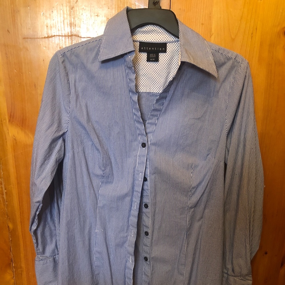Ladies button down long sleeved shirt
